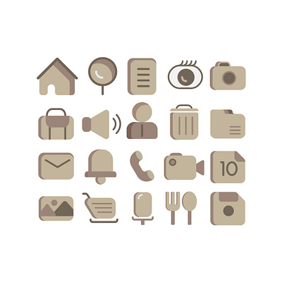 User Interface Icons Illustration Style #1 by Jeremy Meldika adobe illustrator design flat icon icon illustration interface ui