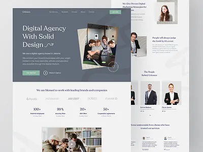 Crimson - Digital Agency Landing Page agency branding business corporate creative design digital digital agency homepage landing page marketing startup studio team ui ux web web design website website design