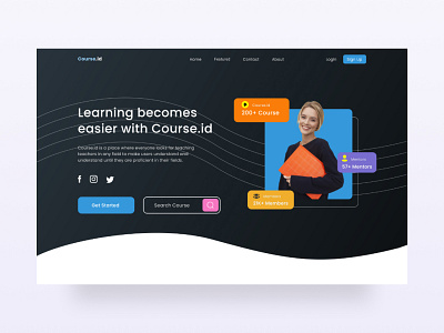 E Course - Web Design clean course id creative web design e course e course web design e learn e learning fitra purwaka learn minimalist web design sains teach teacher trend ui ui design uiux web web design white website design