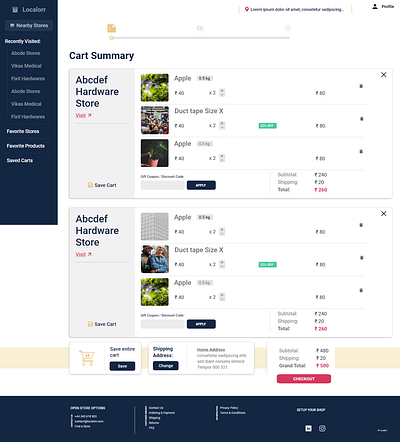 Cart Summary cards cart checkout ecommerce elegant minimal shopping summary ui website