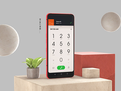Phone App Concept | Dialing Interaction 3d android animation app call design ill illustration interaction mobile phone product design ui ux vietnam