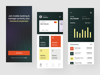 Mobile banking app analytics balance bank banking account banking app banking card card cards cards design credit card dashboard finances fintech fintech app mobile banking money transfer saas product spendings statistics visual identity