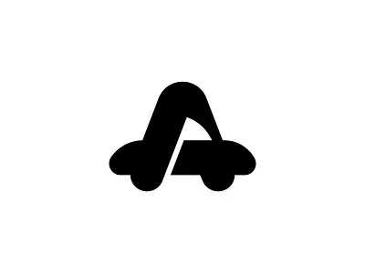 Letter A + Car a auto automotive brand branding car design drive for sale icon iconic identity letter mark minimal minimalistic negative space service simple vehicle