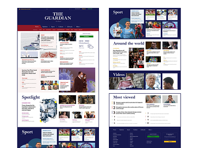 The Guardian home page article clean design grid gridsite header information architecture list magazine news site newspaper photogrid simple typography ui webdesign website