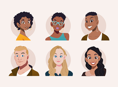 Diversity Illustration Avatar animation cartoon character design disney diversity flat flat illustration graphic design illustrations man people vector vector illustration women