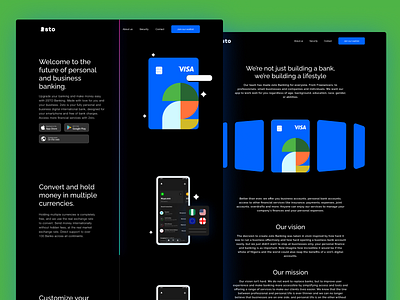 2sto website 3d animation banking cards darkmode finance fintech money motion graphics uidesign uxdesign virtualcards