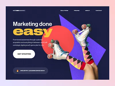 ~ digital marketing landing page ~ dark digital hero section landing page light marketing ui visual design web web design website