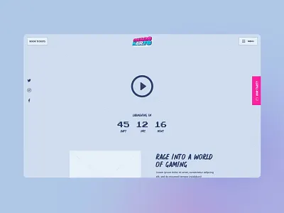 Desktop Wireframe clean clean website design event website game design gaming website go karting madebyswish modern neon touristattraction ui ux website wireframe