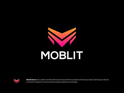 MOBLIT branding gradient lettermark logo m minimalist modern monogram symbol ui