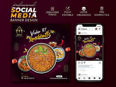 Social Media Post ad banner ads branding design facebook post food ads food banner food poster graphic design header illustration instagram post logo restaurant ads restaurant banner social media post twitter banner ui vector