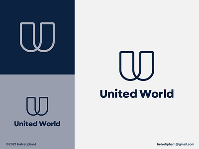 United World - logo proposal abstract logo brand design brand designer branding creative logo custom logo flat logo icon letter mark logo logo concept logo design logo design concept logo designer mark minimalist logo modern logo outline logo u letter logo united