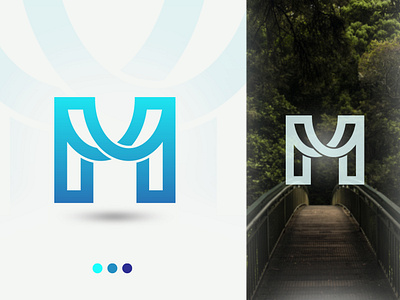 M + BRIDGE branding bridge logo ceautyful logo clean logo colorful logo creative logo flat logo flat logo design gradient logo illustration logo luxury logo m letter logo minimalist logo modern minimalist logo park logo vector