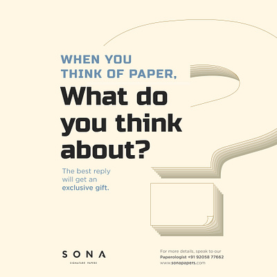 Paper means ? The best answer will win an exclusive gift. art director graphic design