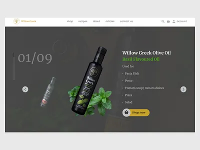 Willow Creek Olive Oil Estate website design design foodwebsite minimal modern moderndesign modernwebsite oliveoil olivewebsite ui uiux ux web web design website