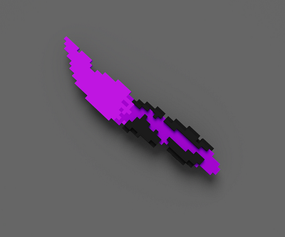 Vohula The Void Shard 3d dagger design game pixel pixelart rpg void