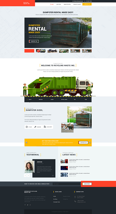 Dumpster Rental Made Easy animation branding brandmanagement design graphic design illustration logo ui ux vector