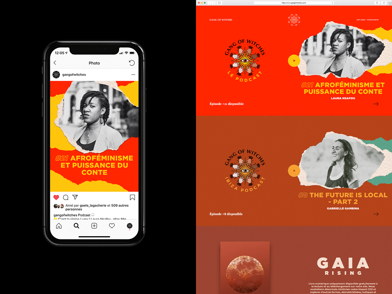 Gang Of Witches - Le Podcast | Branding branding feminism graphic design icon instagram logo podcast social ui website