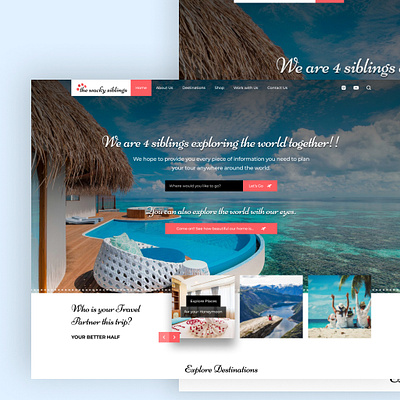 Travel Website branding material ui design user interface