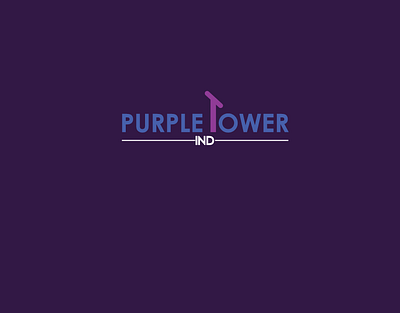 PURPLE TOWER ind. branding design graphic design illustration logo wordmark wordmark logo newdesigner