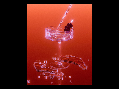 Cocktail 3d alcohol beverage c4d cg cinema4d cocktail design food illustration maxon render retro spirits xparticles