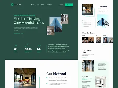 Capstone Property Management brand brand identity branding graphic design homepage landing landing page landingpage property property management real estate realestate ui uiux uiux design unique design ux web design webdesign website