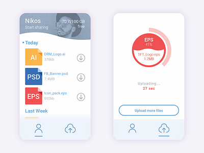 File Upload - UI design graphic design interaction mobile ui ux