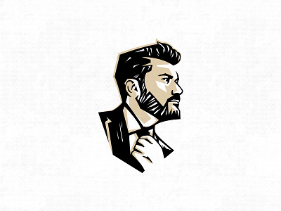 Portrait design adobeillustator design face hair illustration logo man menswear portrait style suit vector