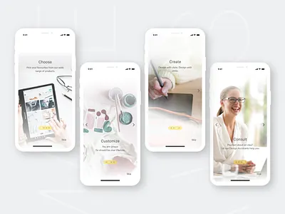 Walk through Screens_ M.A.W an E-comm App app design ecommerce illustration ios ui ux