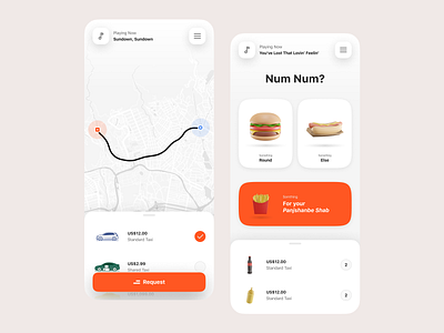 Tapsi Num Num! driver food map orange snapp tapsi taxi uber ui uiux