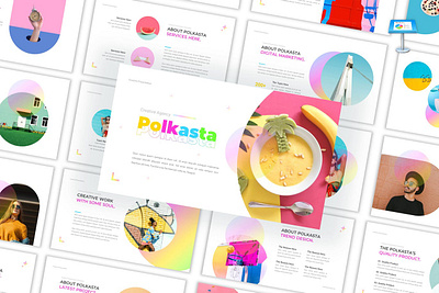 Polkasta - Creative Agency Presentation Template clean colorful company corporate google slides keynote modern multipurpose multipurpose template photography pitch deck portfolio powerpoint presentation studio template unique web design web development website