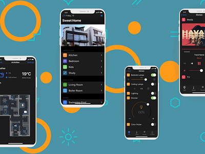 Smart Home (Remote) Control app design graphic design ui uiux design ux