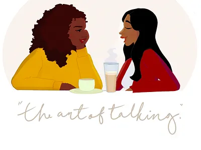 The Art of Talking design ethnic minorities female character female designers female portrait illustration mental health mental health awareness