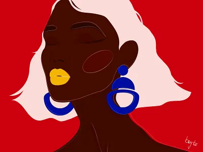 Patience african woman black woman bold design female art female character female designers female portrait illustration peace powerful vector