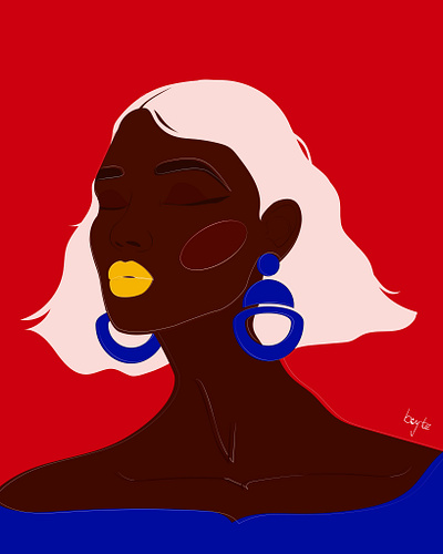 Patience african woman black woman bold design female art female character female designers female portrait illustration peace powerful vector