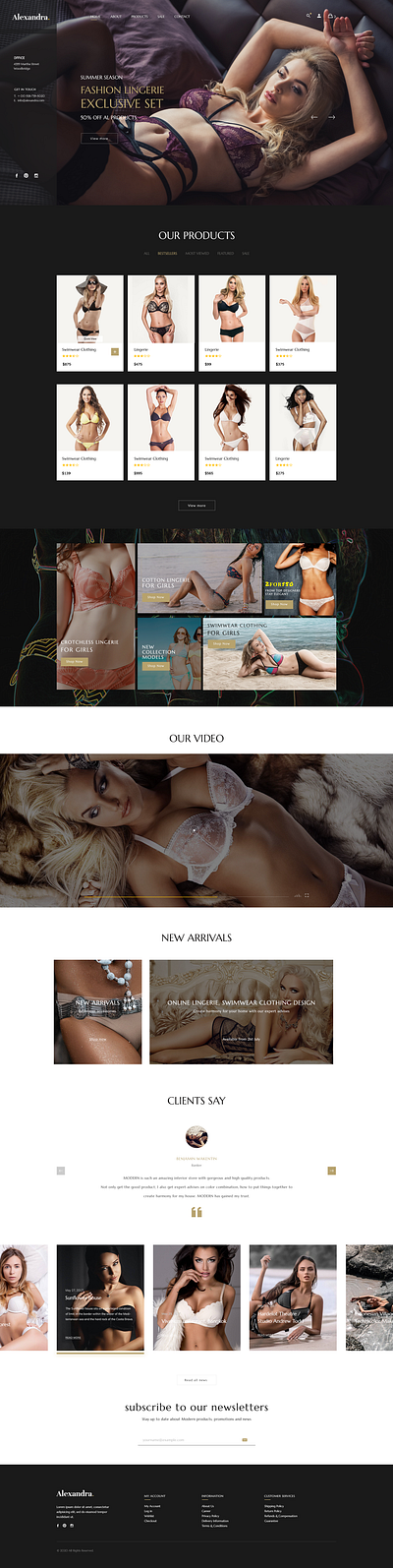 Alexandra appealing branding fashion graphic design user friendly webdesign