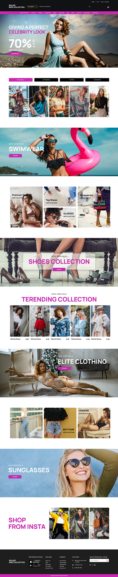 Fashion Collection branding graphic design webdesign