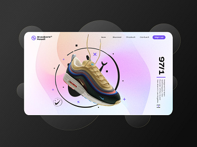 003 _ DAY 3 _ LANDINGPAGE _ 100 DAYS OF UX.UI airmax app branding design desktop graphic graphic design graphisme icon illustration landing logo nike page sneakers ui ux vector web