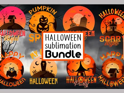 Halloween Sublimation Bundle design halloween halloween design illustration merch by amazon pod tshirt design sublimaton teesdesign tshirt design tshirt designer tshirtdesign