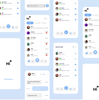 HI - Messege App beginer design designer indonesia mobile ui ux