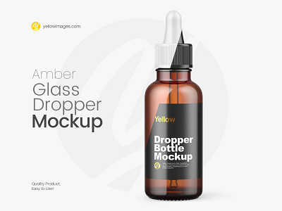 Amber Glass Dropper Bottle Mockup amber bottle bottle bottle mockup branding cannabidiol cbd design dropper mockup e liquid hemp oil mockup oil pack package packaging photoshop mockup psd mockup weed oil yellow images