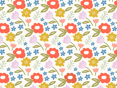 (8/8) Multi-Color Flower Pattern design drawing flora flower flower illustration flower pattern flower patterns flowers hand drawn illustration illustration design pattern patterns repeat repeat pattern seamless pattern spring