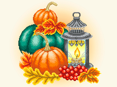 Pixel Art. Autumn. autumn design fall fall colors graphicdesign illustration illustration art pixel art pixel perfect pixelart pixelartist pixels pumpkin