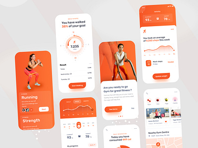 Fitness & Workout Mobile App all android app app ui app ui design exercise fitness fitness app fitness mobile app gym gym app ios app ios app ui mobile mobile app mobile app design mobile app ui mobile design ui ux workout