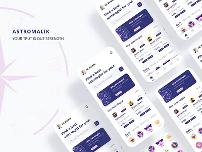 Astrology App adobe xd astrology app illustration uiux