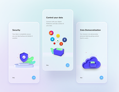 Medront App 3d illustration data app decentralization app design figma illustration onboarding screens ui uidesign