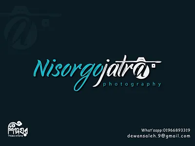 Photography logo/ Typography logo design branding creative logo design dewan saleh english typography logo graphic design icon logo illustration lettering logo logo logo design logo vector nishorgojatra photography logo shilpoghor typography logo unique logo vector