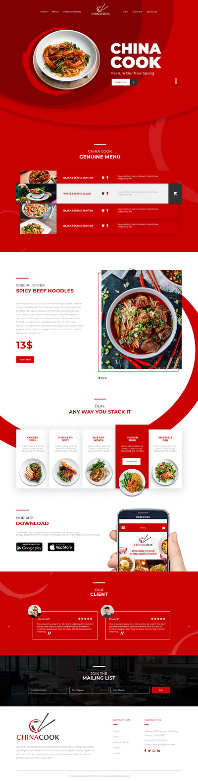 China Cook branding design user friendly webdesign