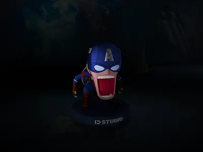 Captain America 3d avatar design branding c4d captain america dc comic marvel superhero 角色