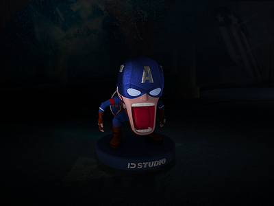 Captain America 3d avatar design branding c4d captain america dc comic marvel superhero 角色