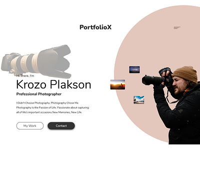Portfolio page, Hero section adobe xd branding landing page modern design portfolio uiux design web design website